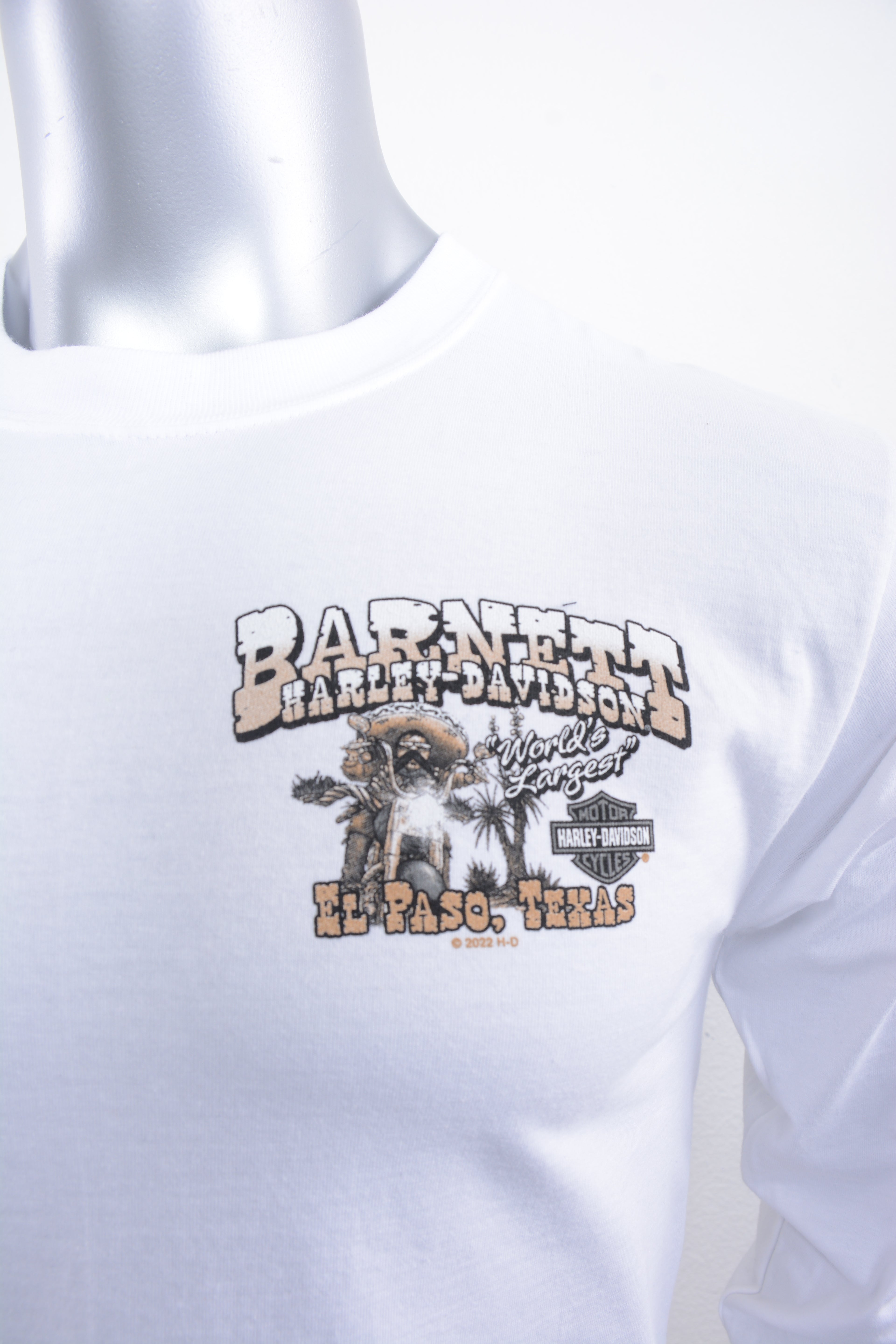 Licensed Product MENS MEXICAN BANDIT MINI CREST FRONT GREY INK WHITE L/S T-SHIRT