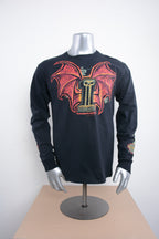 Licensed Product Mens Scorned One II #1 Skull Wings Black Long Sleeve T-Shirt