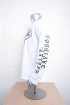 Licensed Product Men's Cracked Classic Trademark B&S White Long Sleeve T-Shirt