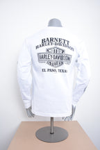 Licensed Product Men's Cracked Classic Trademark B&S White Long Sleeve T-Shirt