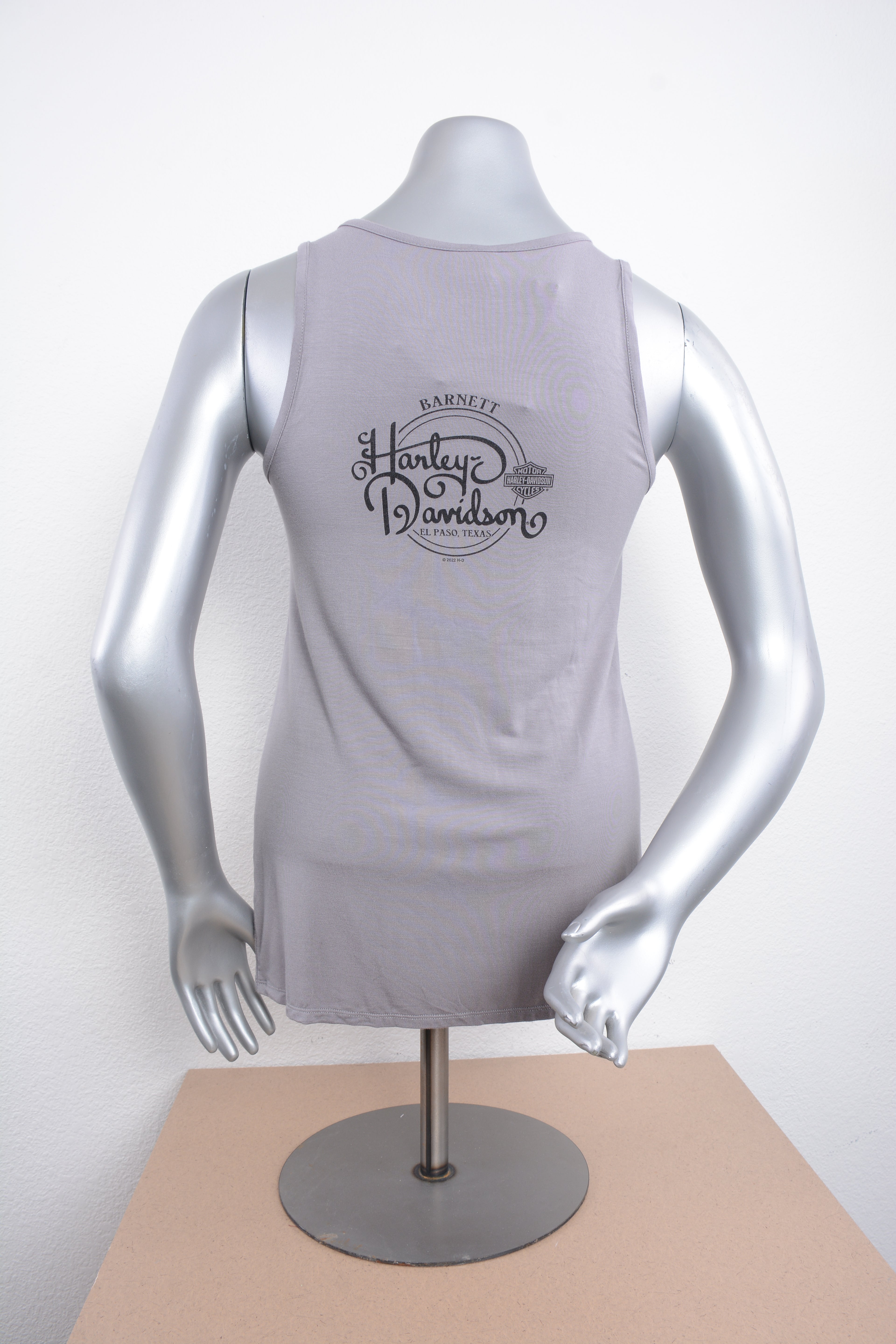 Licensed Product Womens Aliance Willie G Skull Grey Sleeveless Tank