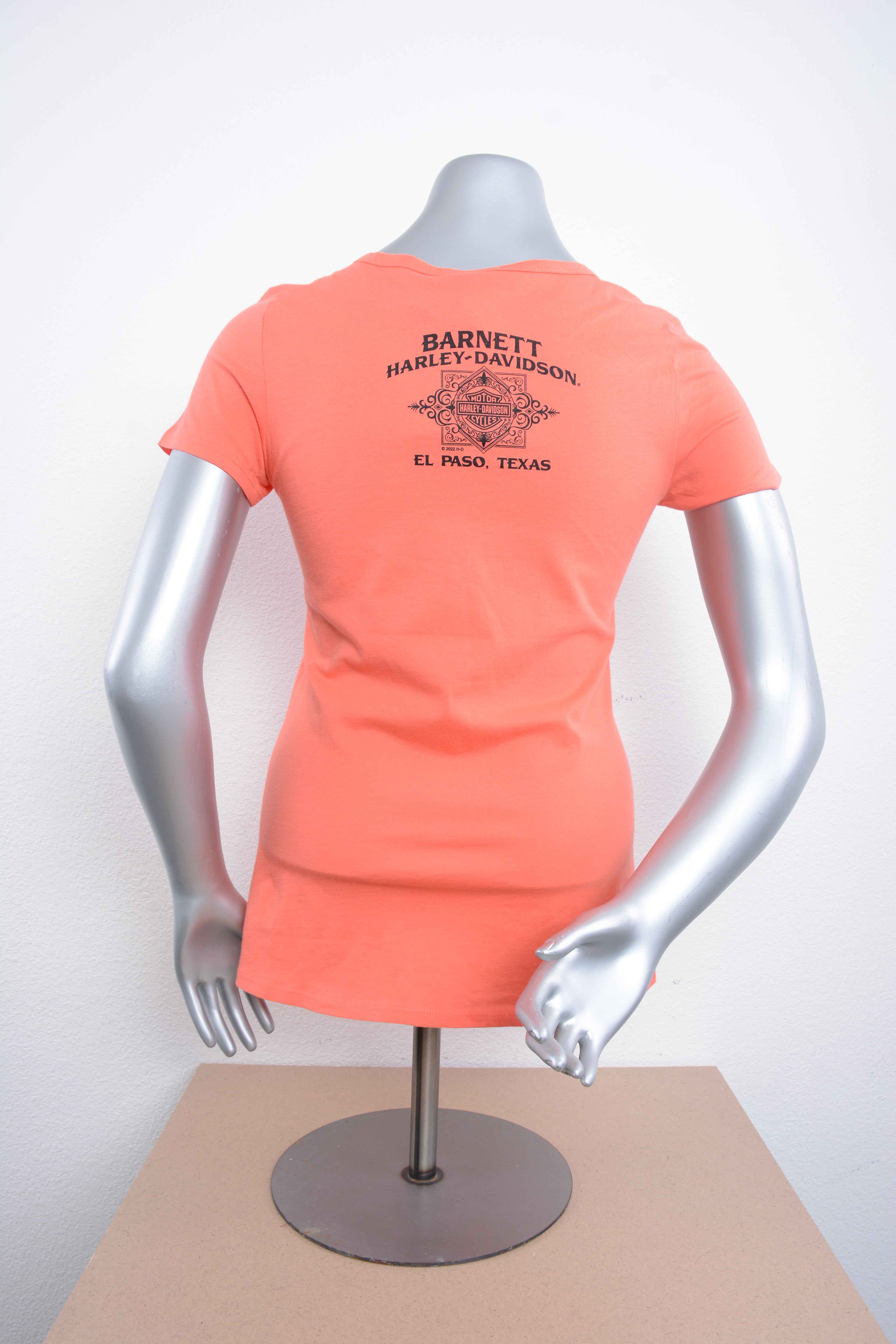 Licensed Product Women's Oiled Patina V-Notch Neck Pink Short Sleeve T-Shirt