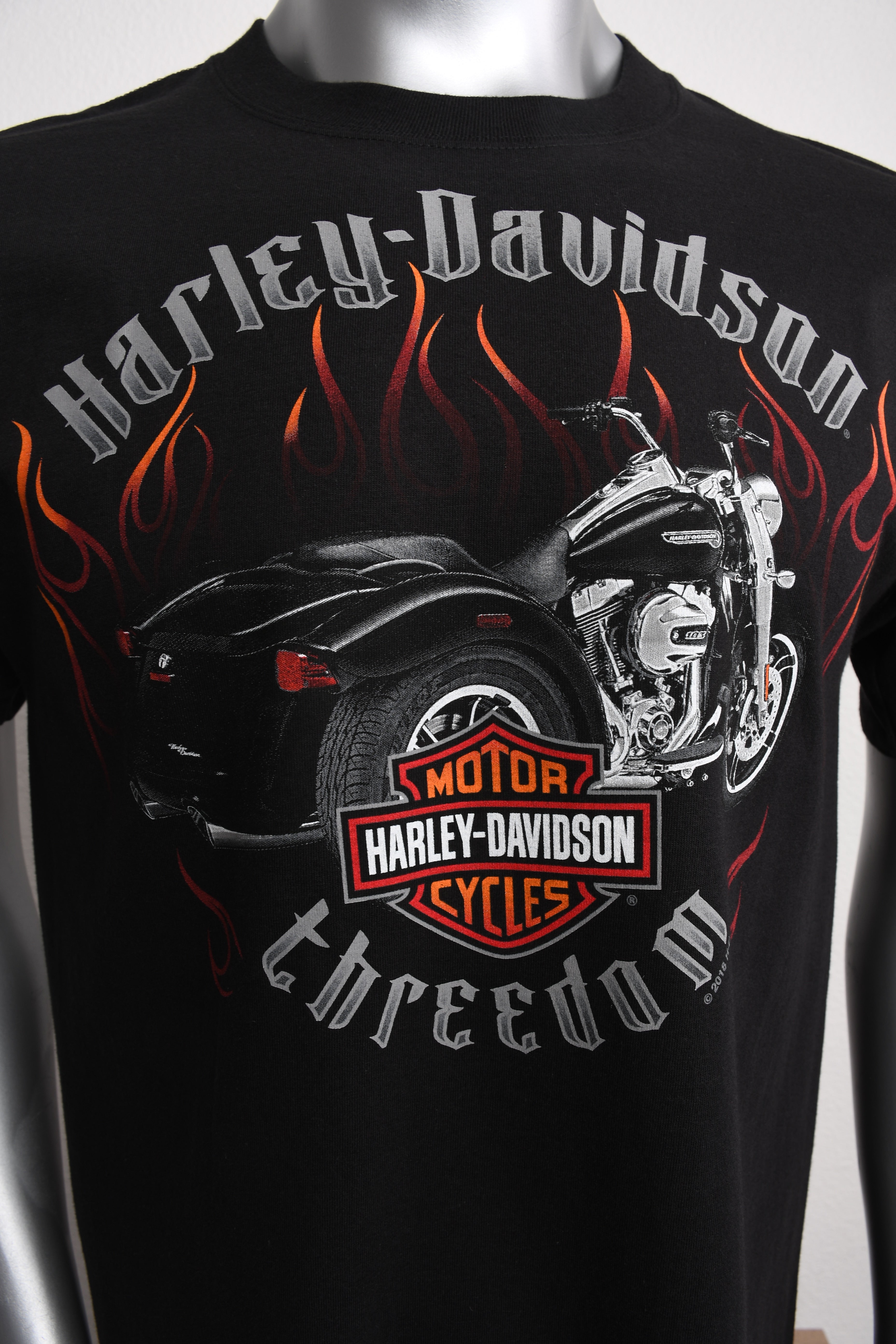 Licensed Product Men's Tough Trike 2 Flames Black Short Sleeve T-Shirt