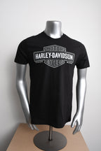 Licensed Product Men's Long Logo Grey Trademark B&S Black Short Sleeve T-Shirt