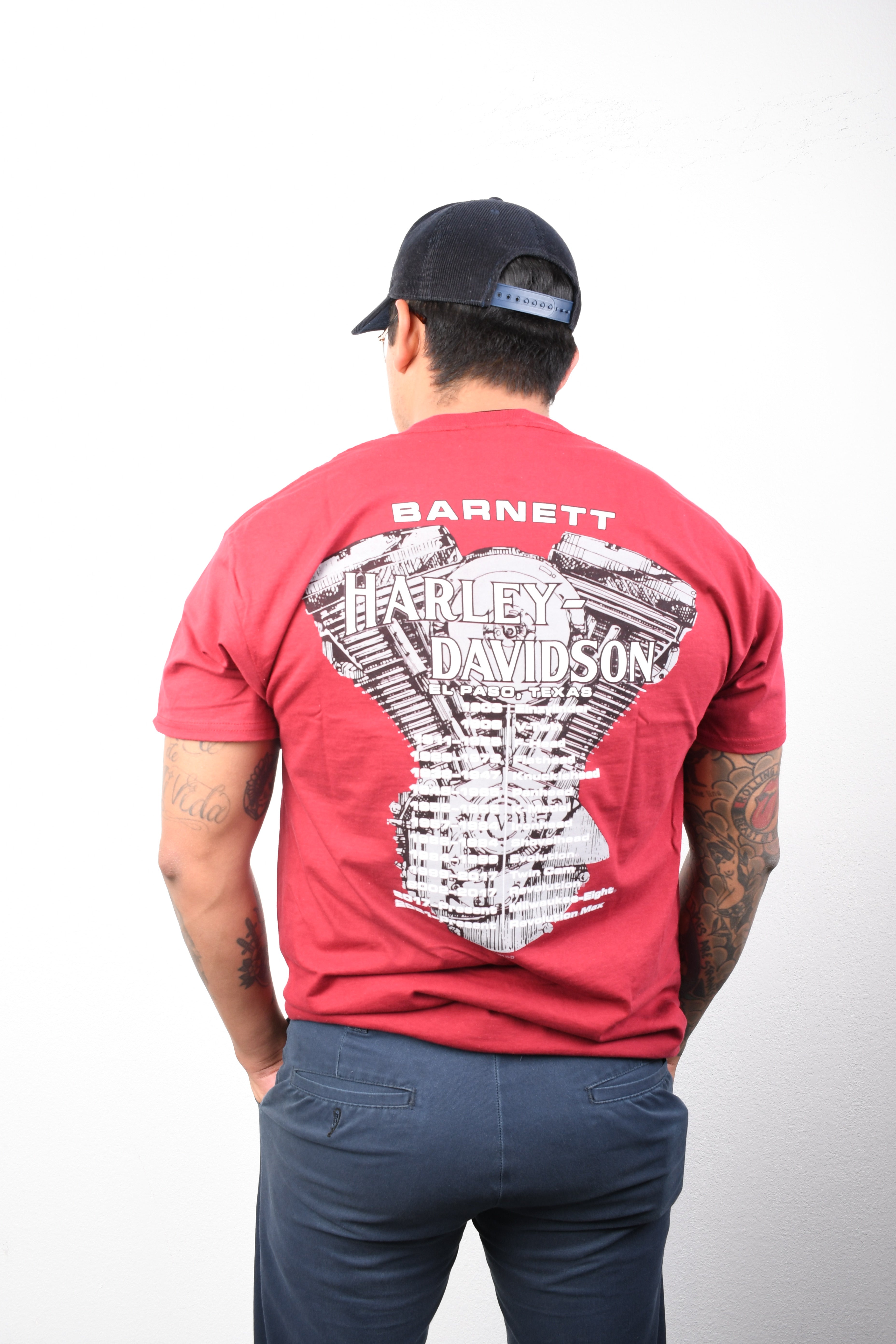 Licensed Product Men's WILLIE G #1 RED BARNETT ENGINE T-Shirt