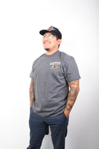 Licensed Product Men's Mexican Bandit Mini Crest Front Orange Ink Charcoal Short Sleeve T-Shirt