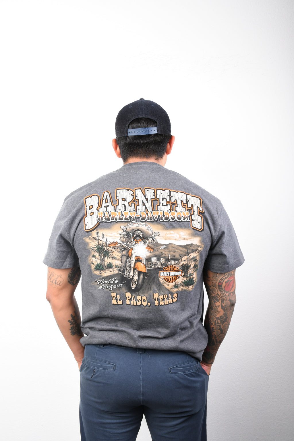 Licensed Product Men's Mexican Bandit Mini Crest Front Orange Ink Charcoal Short Sleeve T-Shirt