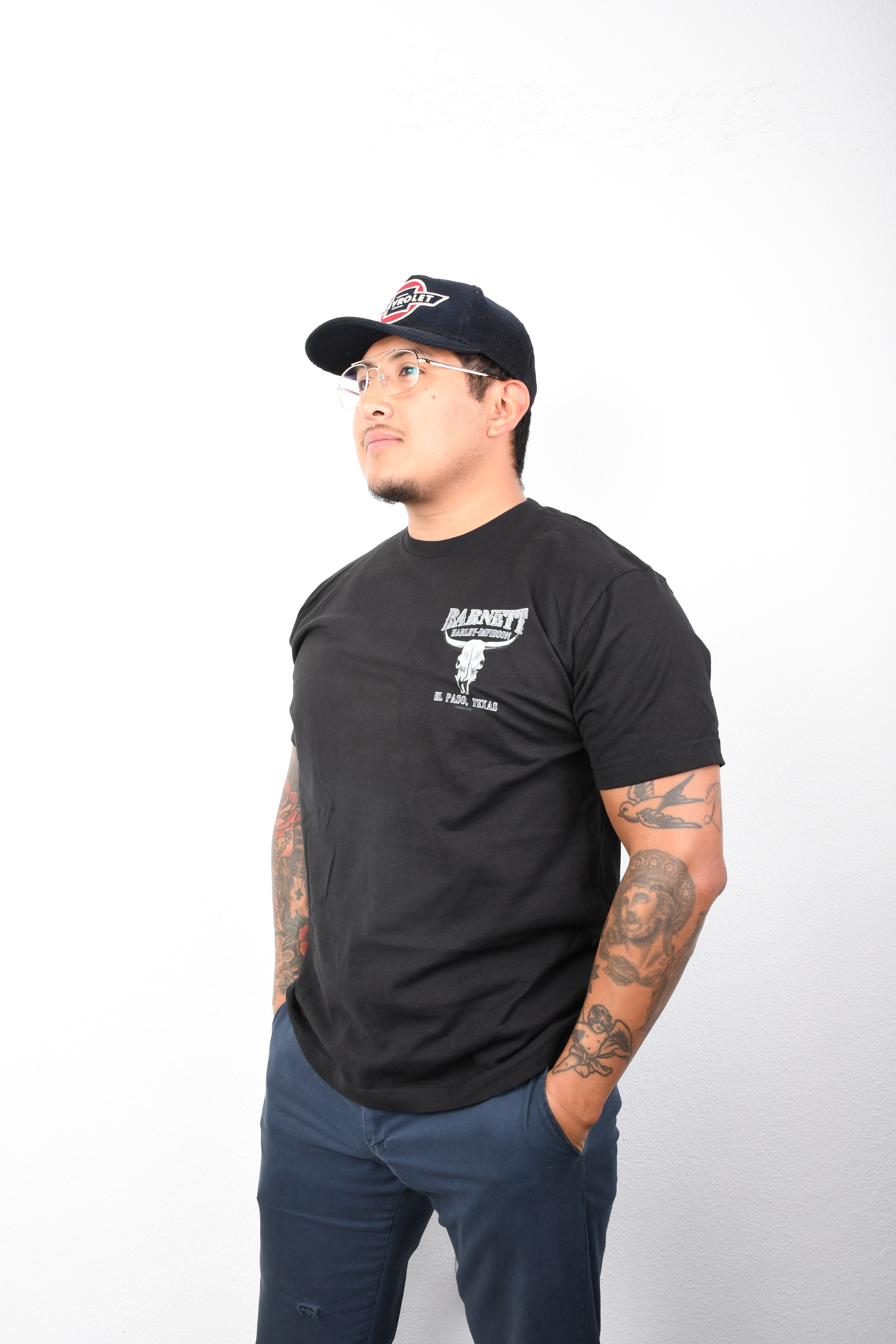 Licensed Product Men's BARNETT BLK/WHT STEER SK S/S BLACK T-SHIRT Secondary image