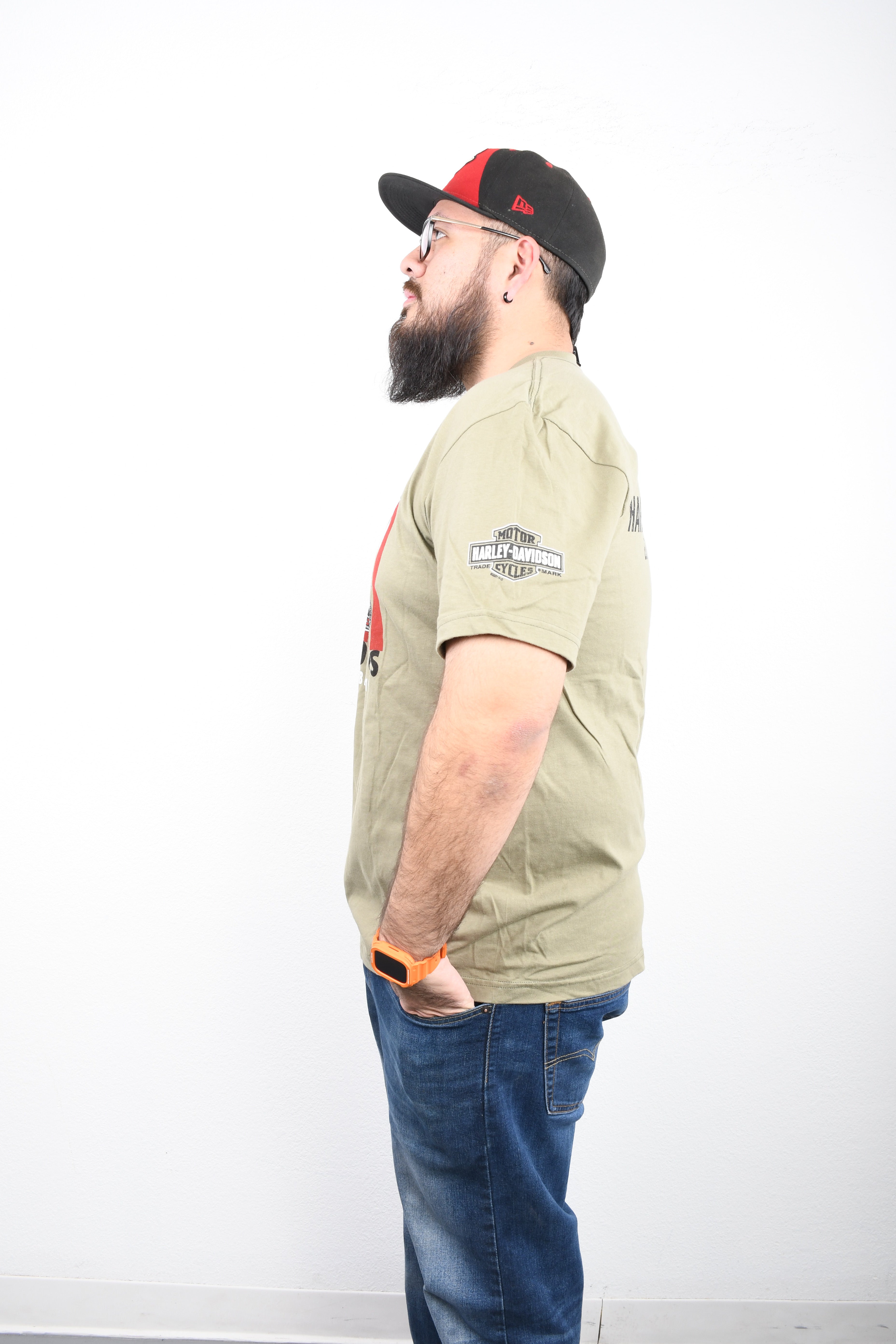 Licensed Product Men's Patriot WL Motorcycle Green Short Sleeve T-Shirt Secondary image