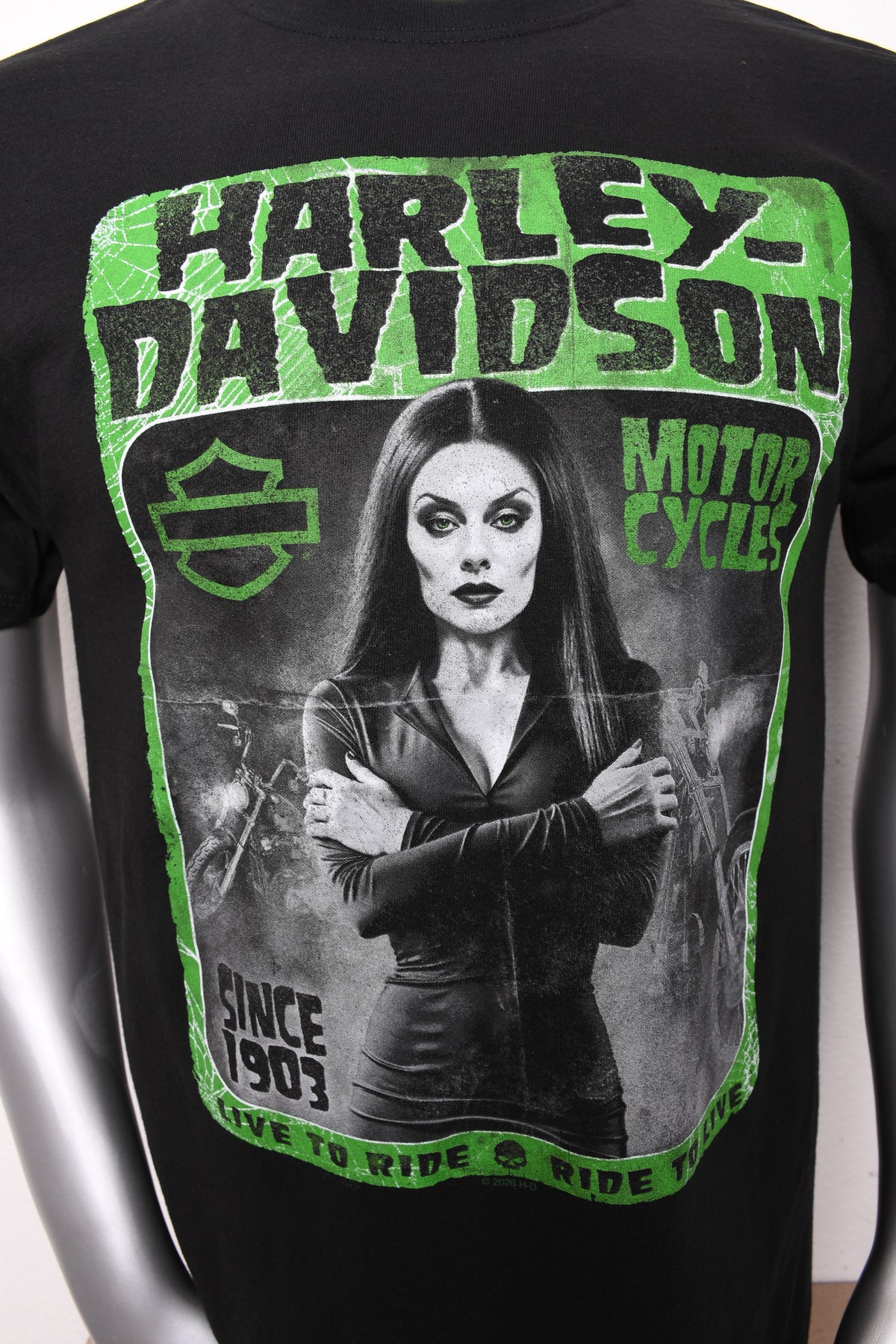 Licensed Product MORTICIA BLK S/S MENS