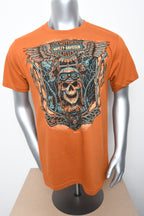 Licensed Product Mens Skull Parts Winged Texas Orange Short Sleeve T-Shirt
