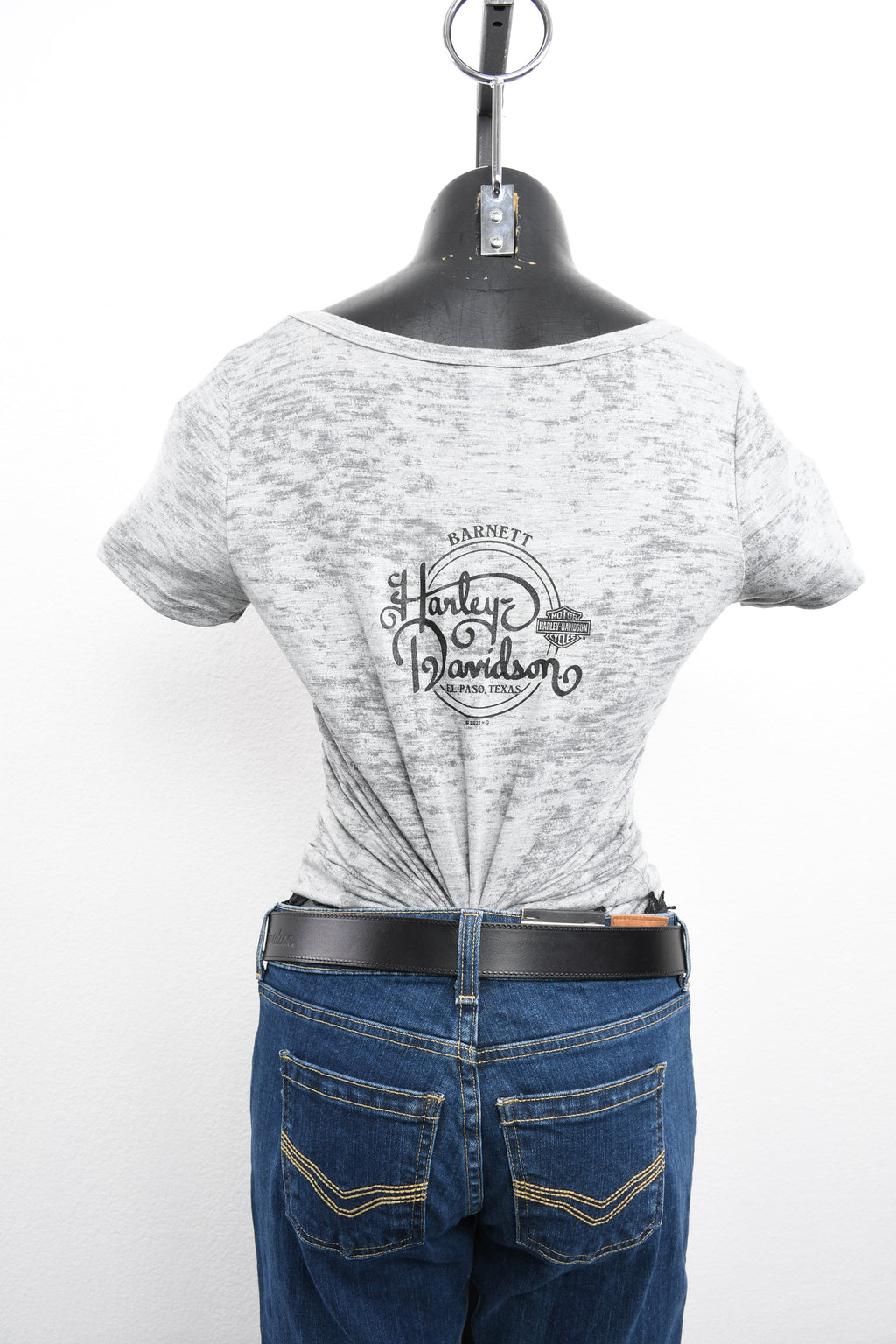 Licensed Product Women's Deceit with Rhinestones Burnout Grey Short Sleeve T-Shirt