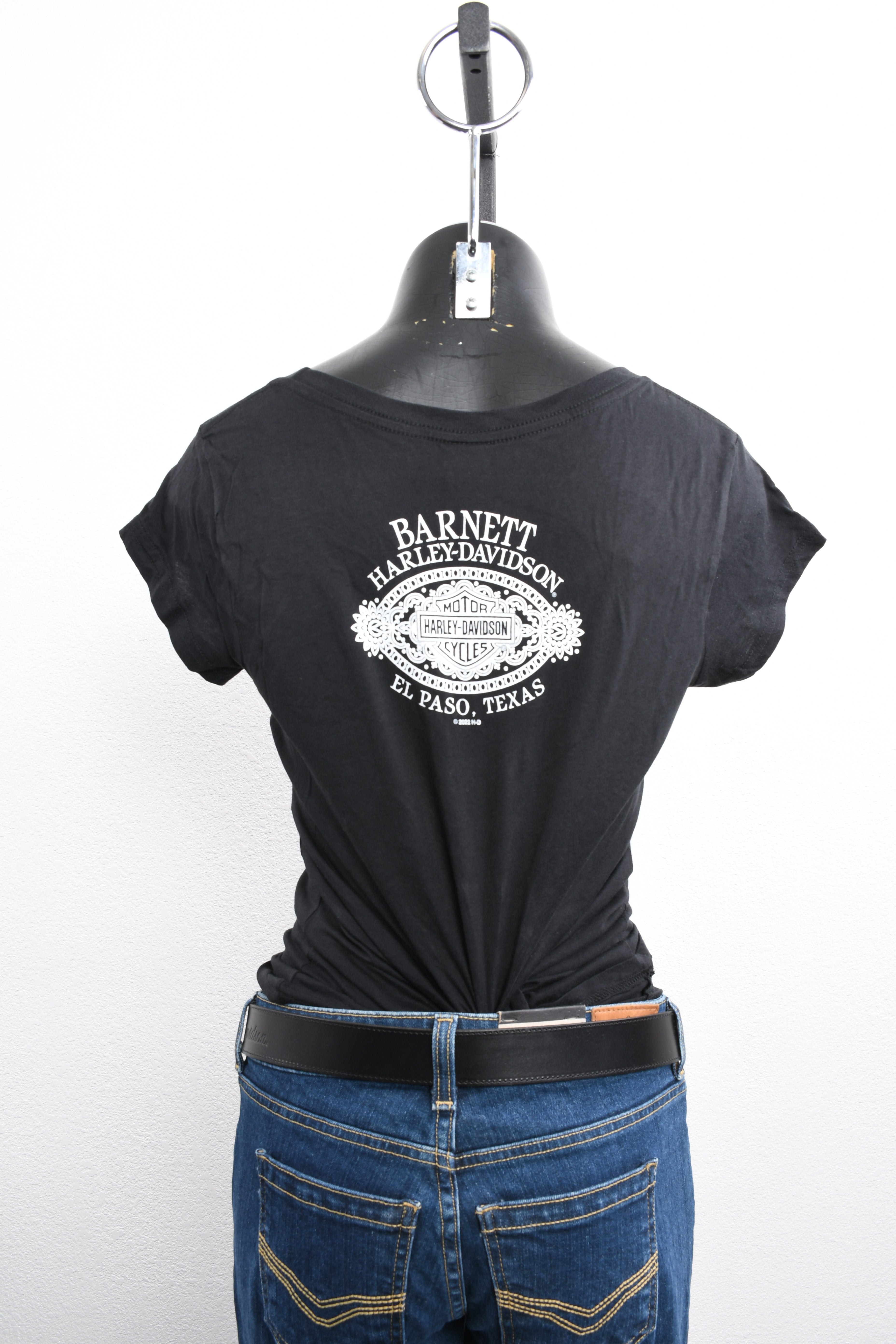 Licensed Product Women's Dream Chaser Foil Print with Rhinestones Black Short Sleeve T-Shirt