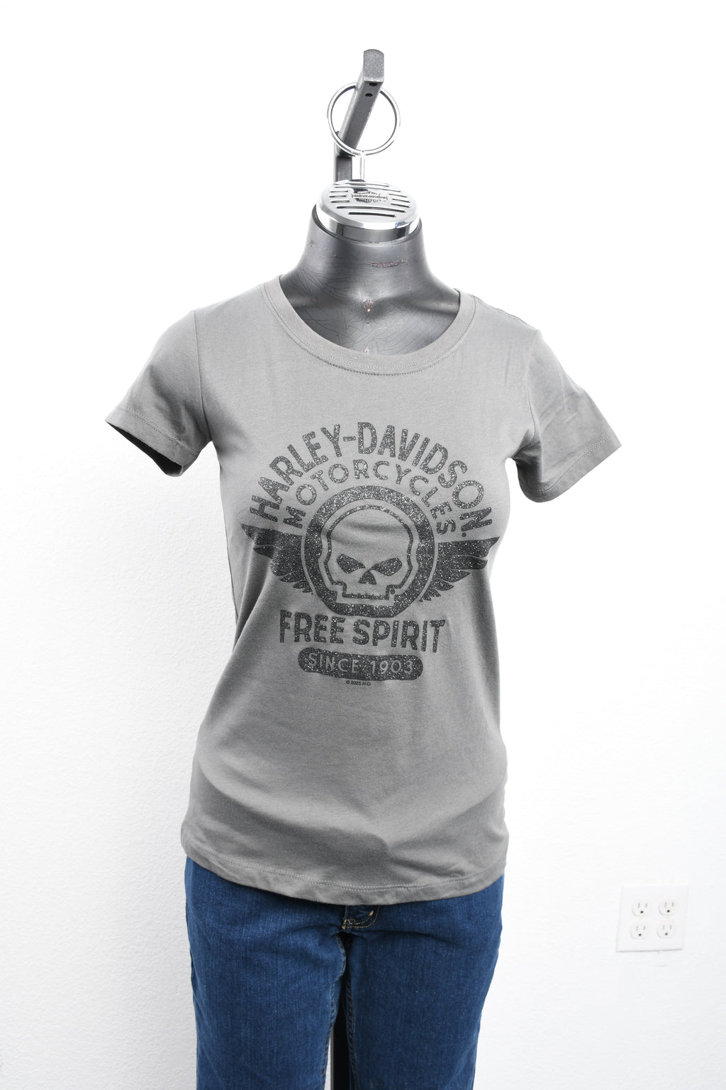 Licensed Product SKULLY CHARCOAL S/S WMNS