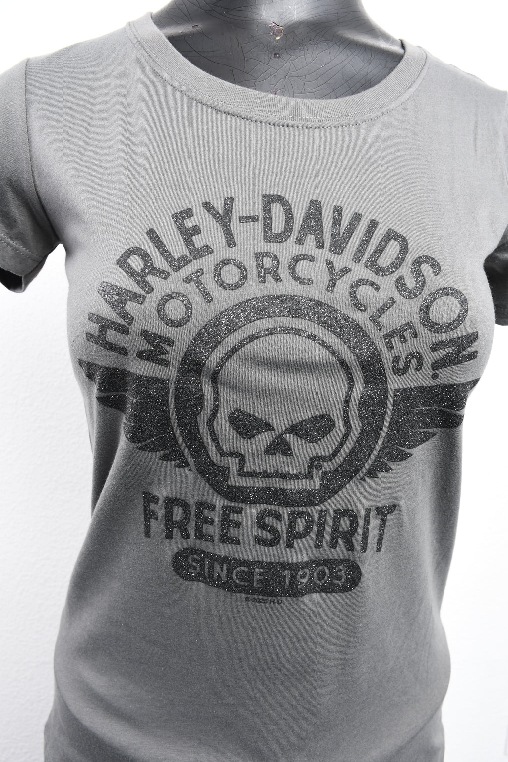 Licensed Product SKULLY CHARCOAL S/S WMNS