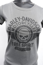 Licensed Product SKULLY CHARCOAL S/S WMNS