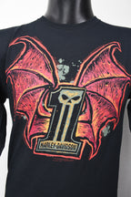 Licensed Product Mens Scorned One II #1 Skull Wings Black Long Sleeve T-Shirt