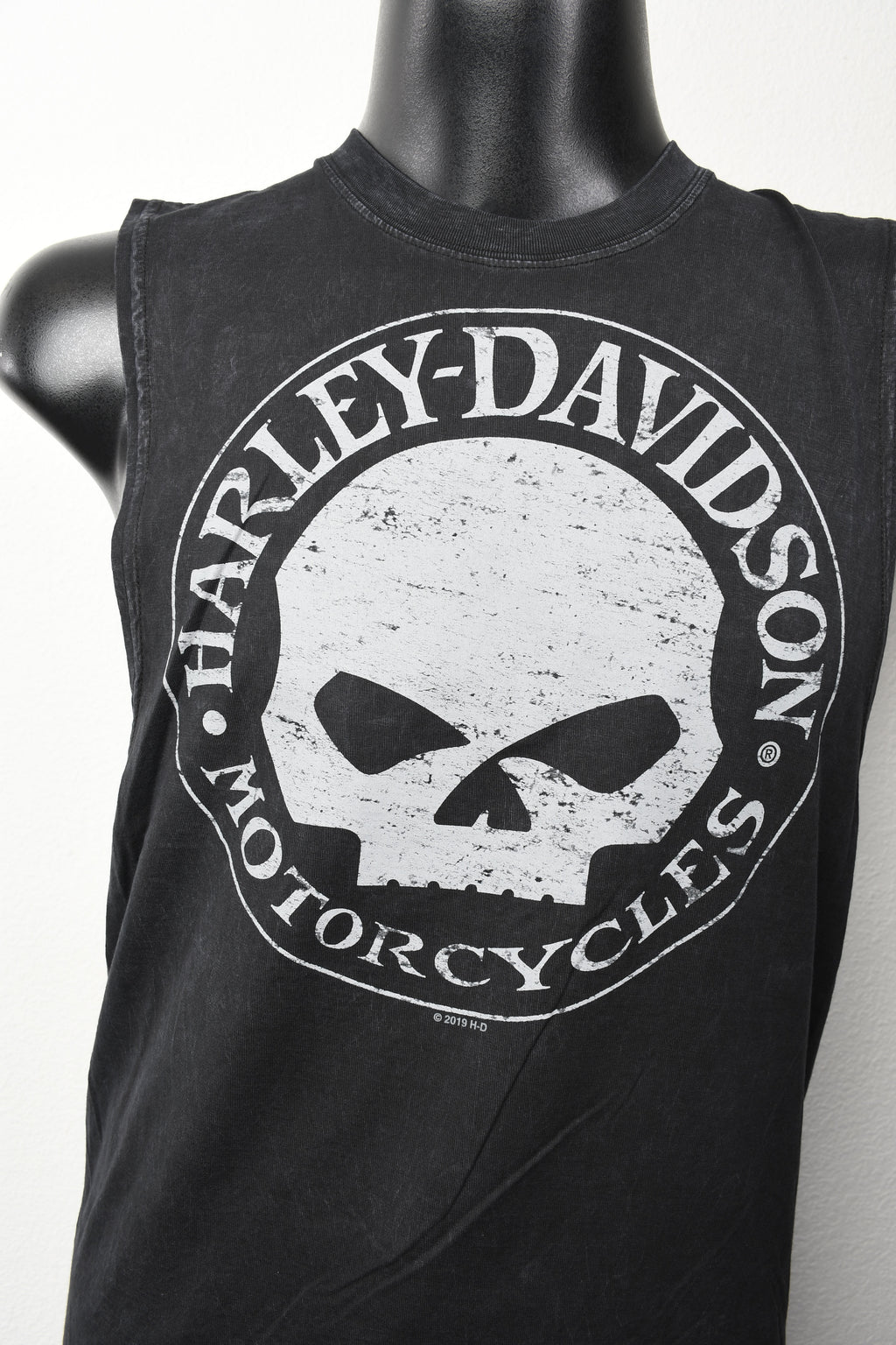 Licensed Product Mens Willie G Stress II Mineral Wash Black Sleeveless Muscle T-Shirt