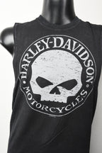 Licensed Product Mens Willie G Stress II Mineral Wash Black Sleeveless Muscle T-Shirt