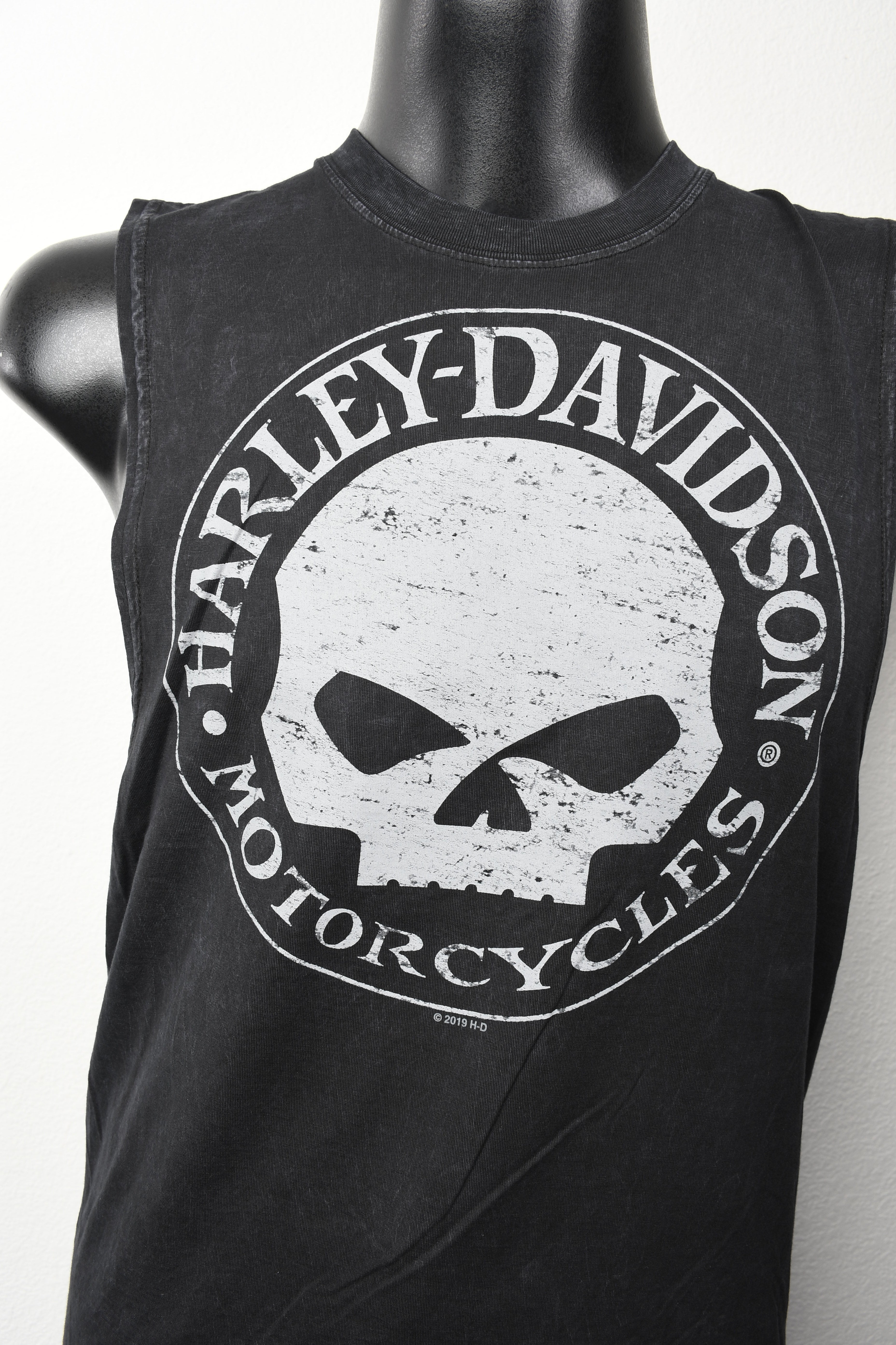 Licensed Product Mens Willie G Stress II Mineral Wash Black Sleeveless Muscle T-Shirt