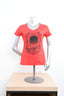 Licensed Product Womens Pin Label II Willie G Skull V-Neck Red Short Sleeve T-Shirt