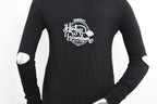 Licensed Product Womens Thin Script Open Elbow Black Long Sleeve T-Shirt
