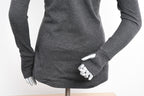 Licensed Product Womens Label Ornate Engine V-Neck Charcoal Long Sleeve Thermal