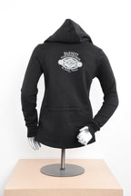 Licensed Product Womens Underline Puff Print Full Zip Black Long Sleeve Hoodie