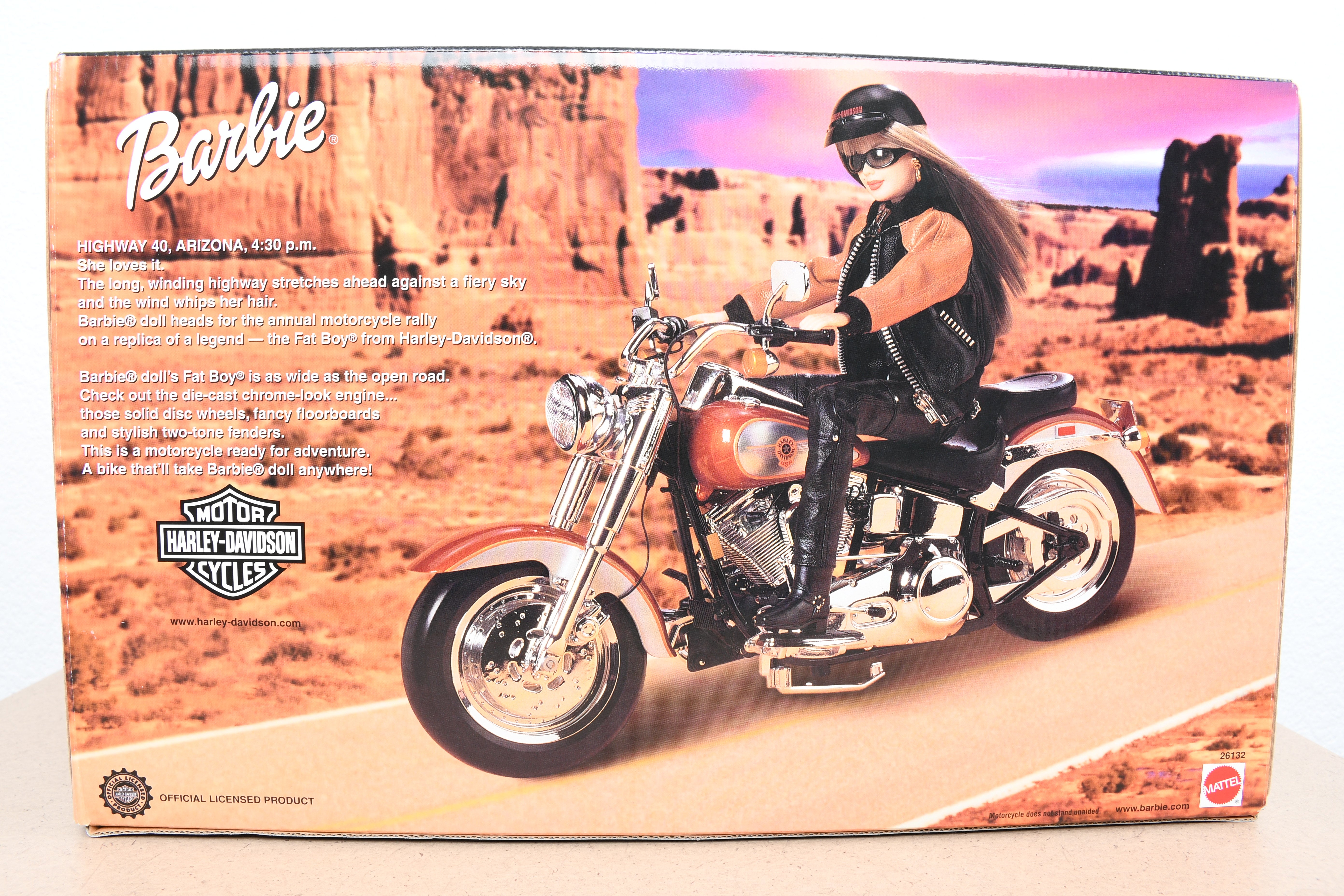 Harley-Davidson Barbie Vintage 1999 Mattel FatBoy Motorcycle Secondary image