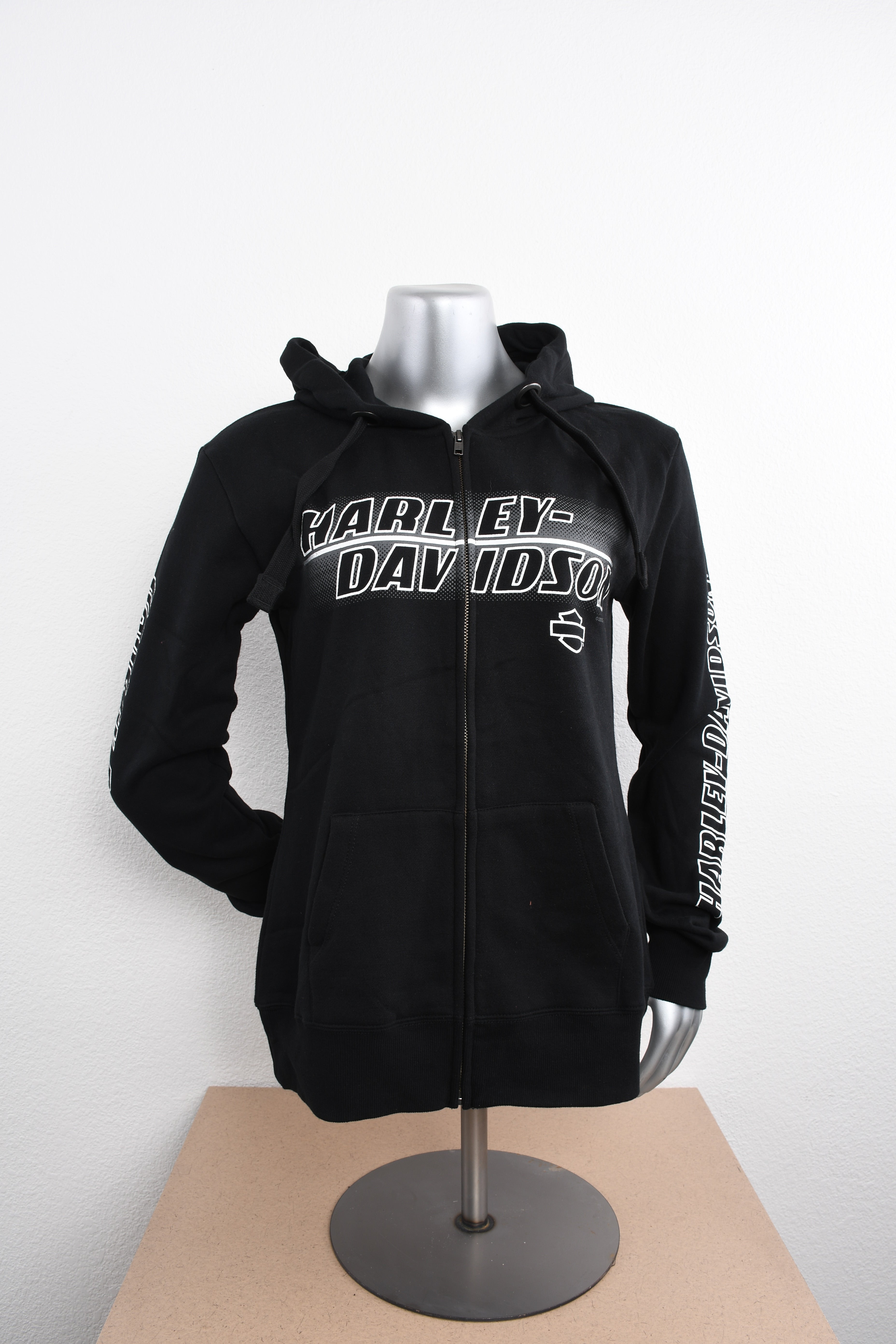 Licensed Product Womens Line Name Full Zip Black Long Sleeve Hoodie Main image