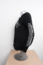 Licensed Product Womens Line Name Full Zip Black Long Sleeve Hoodie