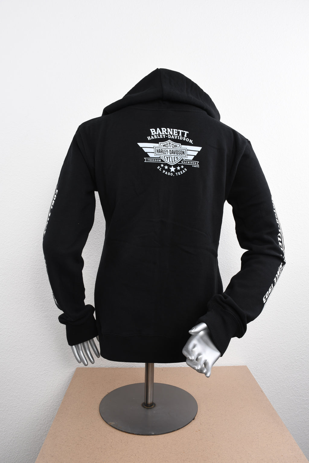 Licensed Product Womens Line Name Full Zip Black Long Sleeve Hoodie