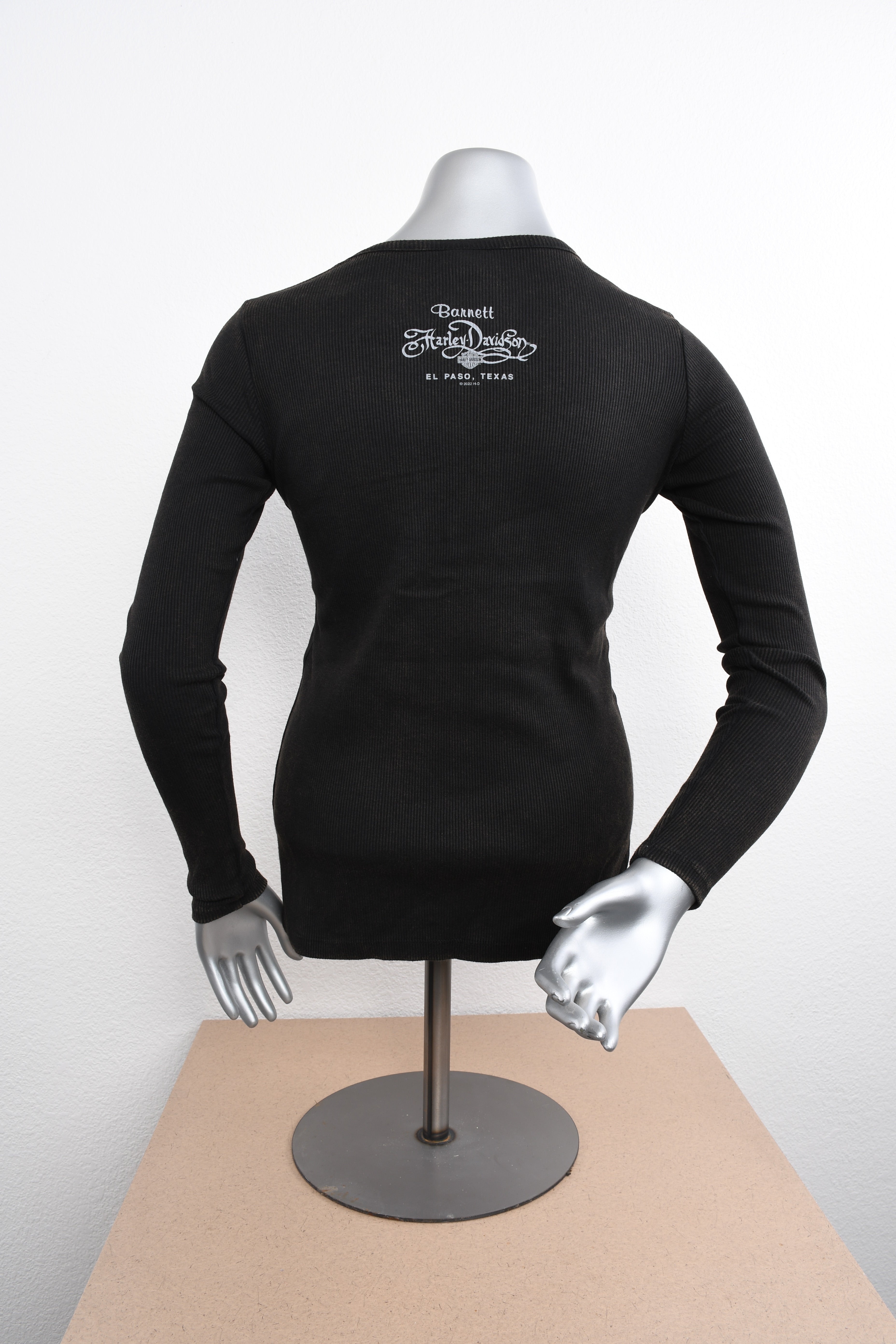 Licensed Product Womens Decorated Ribbed Black Long Sleeve T-Shirt Secondary image