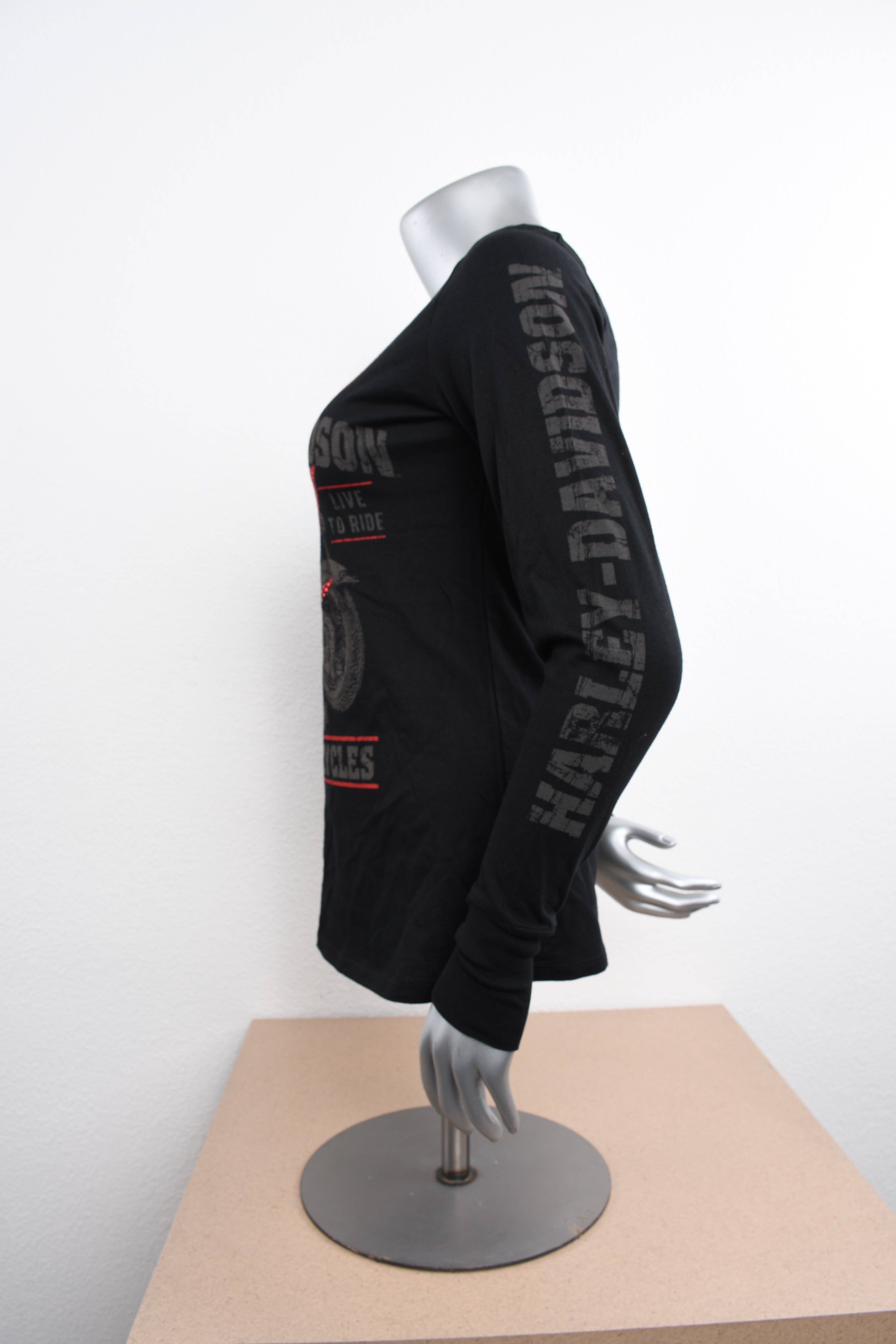 Licensed Product Womens MC Bolt Foil Print V-Neck Black Long Sleeve T-Shirt Secondary image