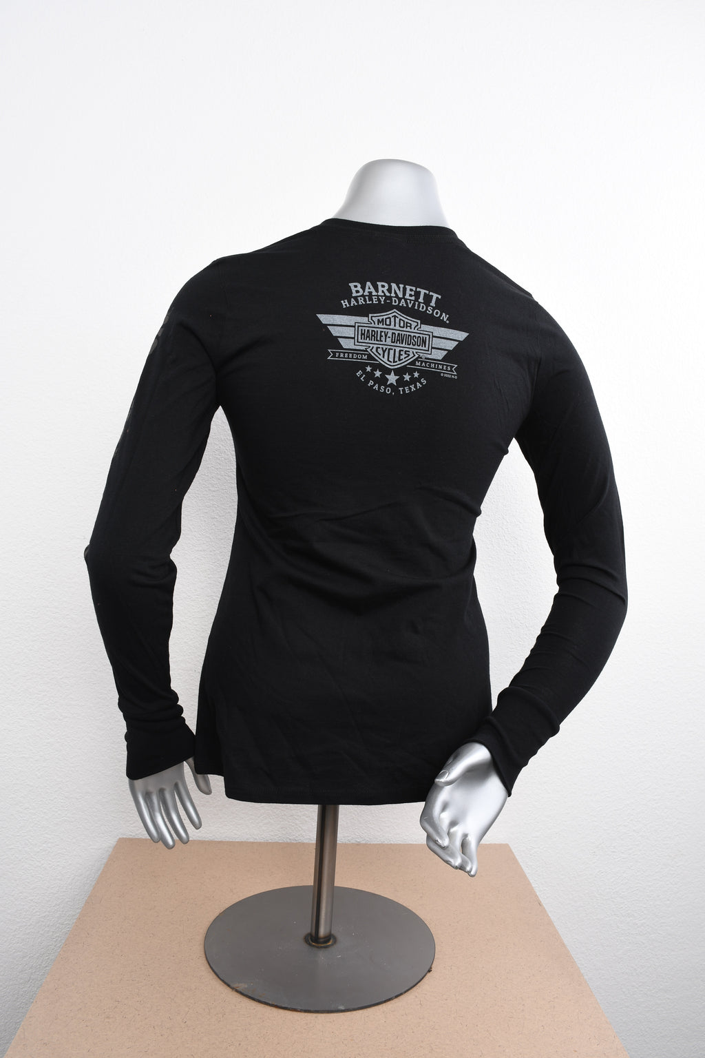 Licensed Product Womens MC Bolt Foil Print V-Neck Black Long Sleeve T-Shirt