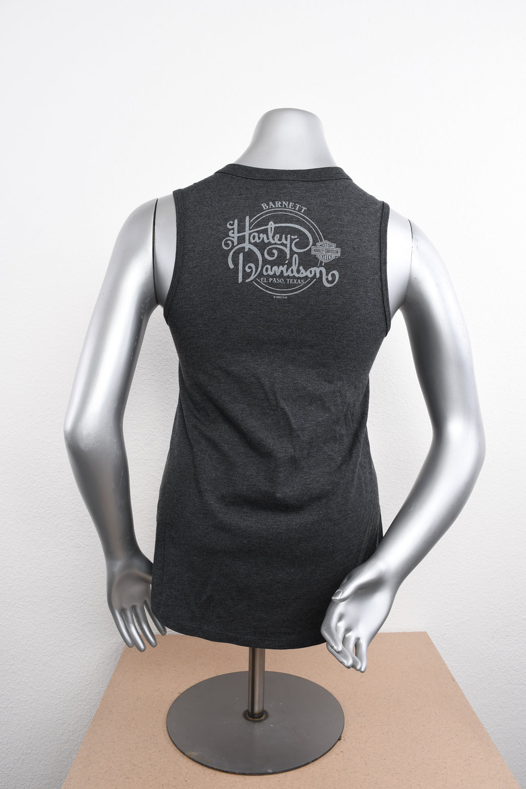 Licensed Product Womens Impulse Skull High Neck Charcoal Sleeveless Tank
