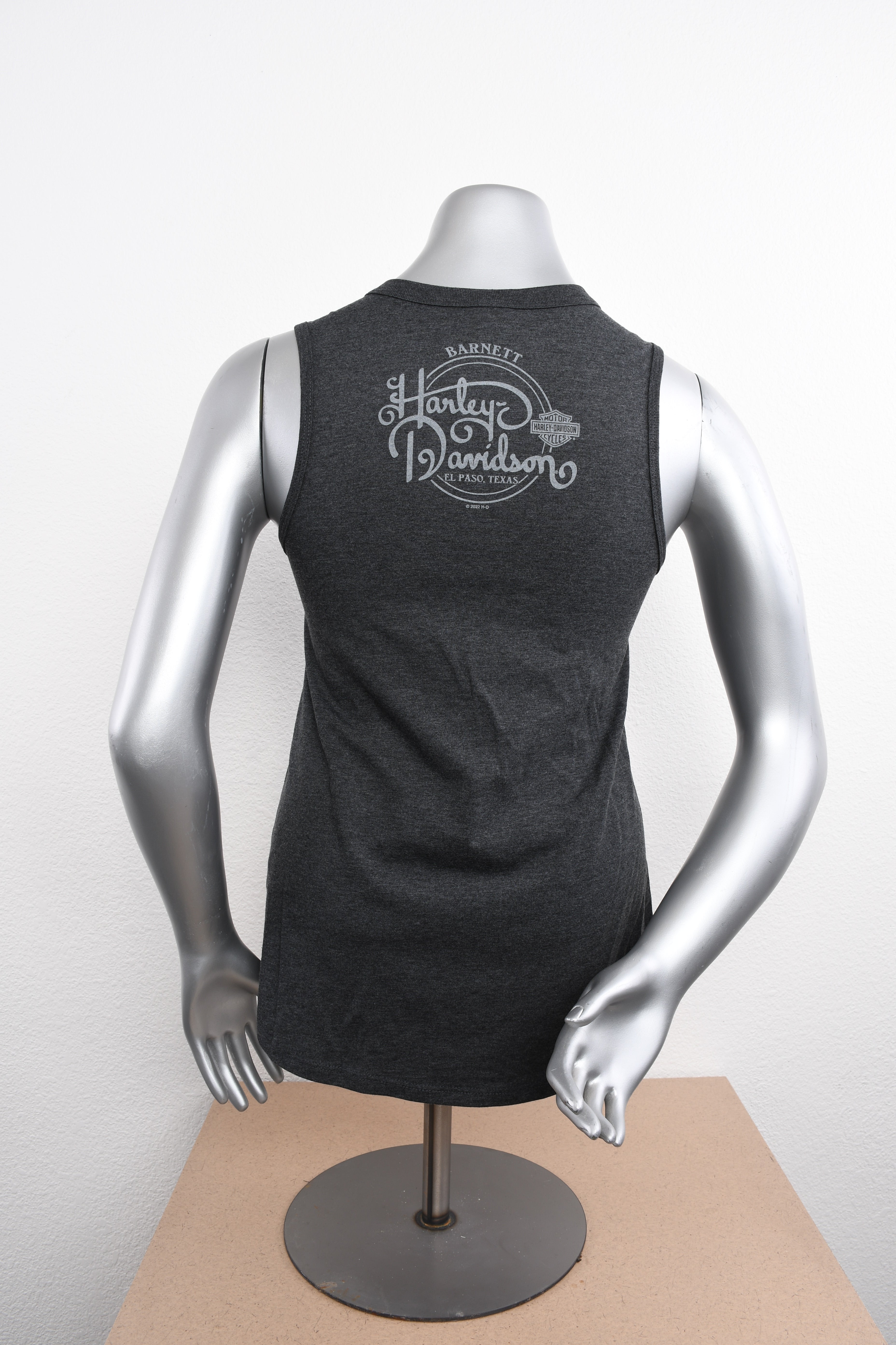 Licensed Product Womens Impulse Skull High Neck Charcoal Sleeveless Tank