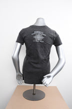 Licensed Product Womens Groove Laser Cut Long Black Short Sleeve T-Shirt