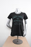 Licensed Product Womens Veneer Side Lace Black Short Sleeve T-Shirt