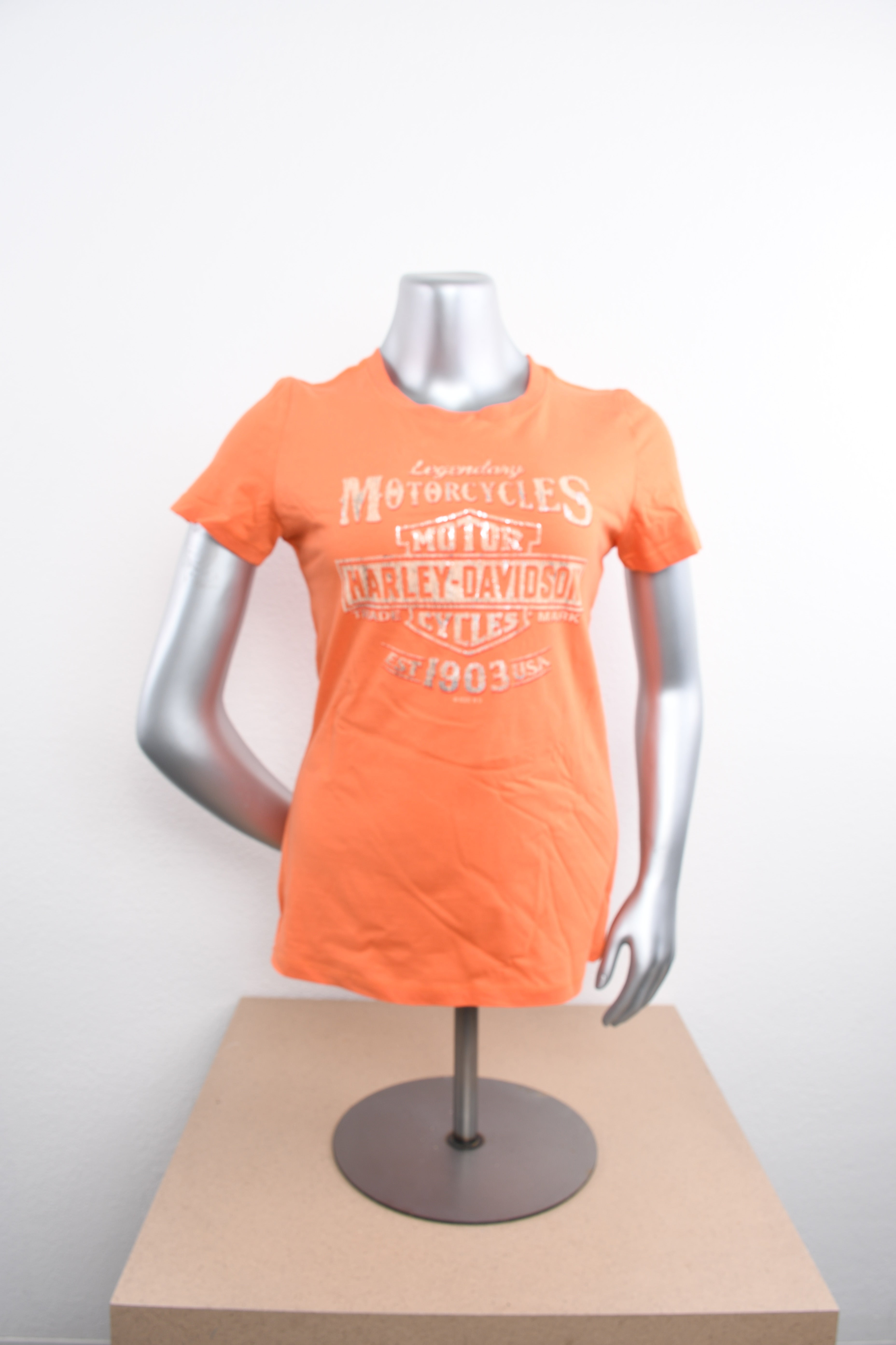 Licensed Product Womens Sunset Logo Foil Print Orange Short Sleeve T-Shirt Main image