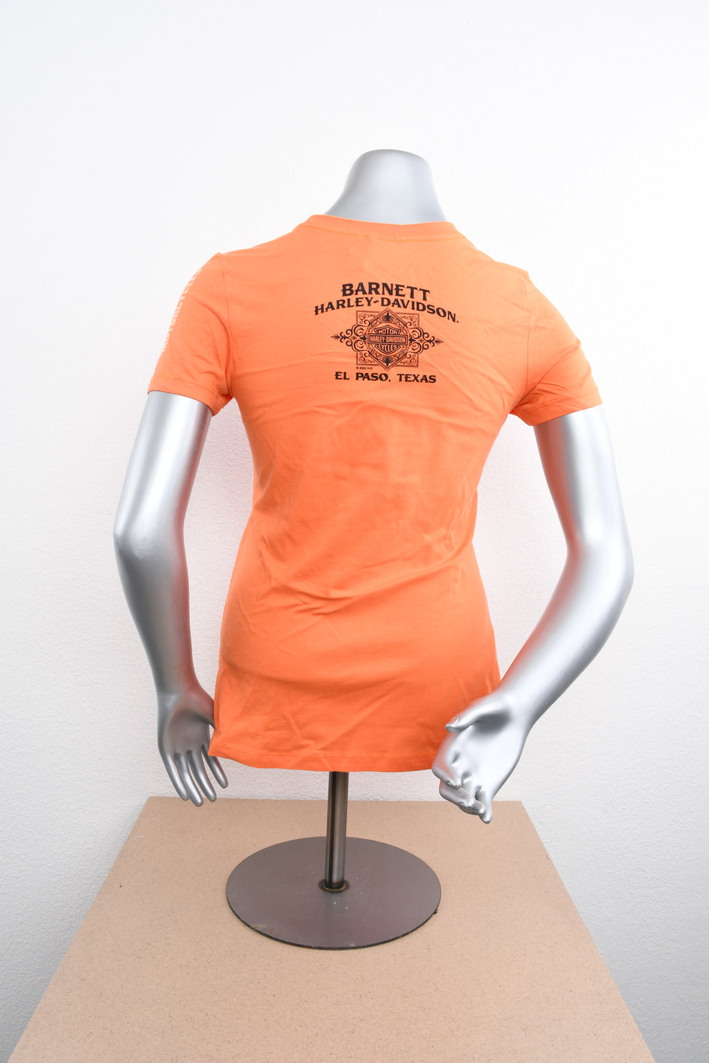 Licensed Product Womens Sunset Logo Foil Print Orange Short Sleeve T-Shirt