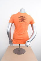 Licensed Product Womens Sunset Logo Foil Print Orange Short Sleeve T-Shirt