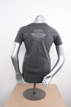 Licensed Product Womens Volition Flag V-Neck Charcoal Short Sleeve T-Shirt