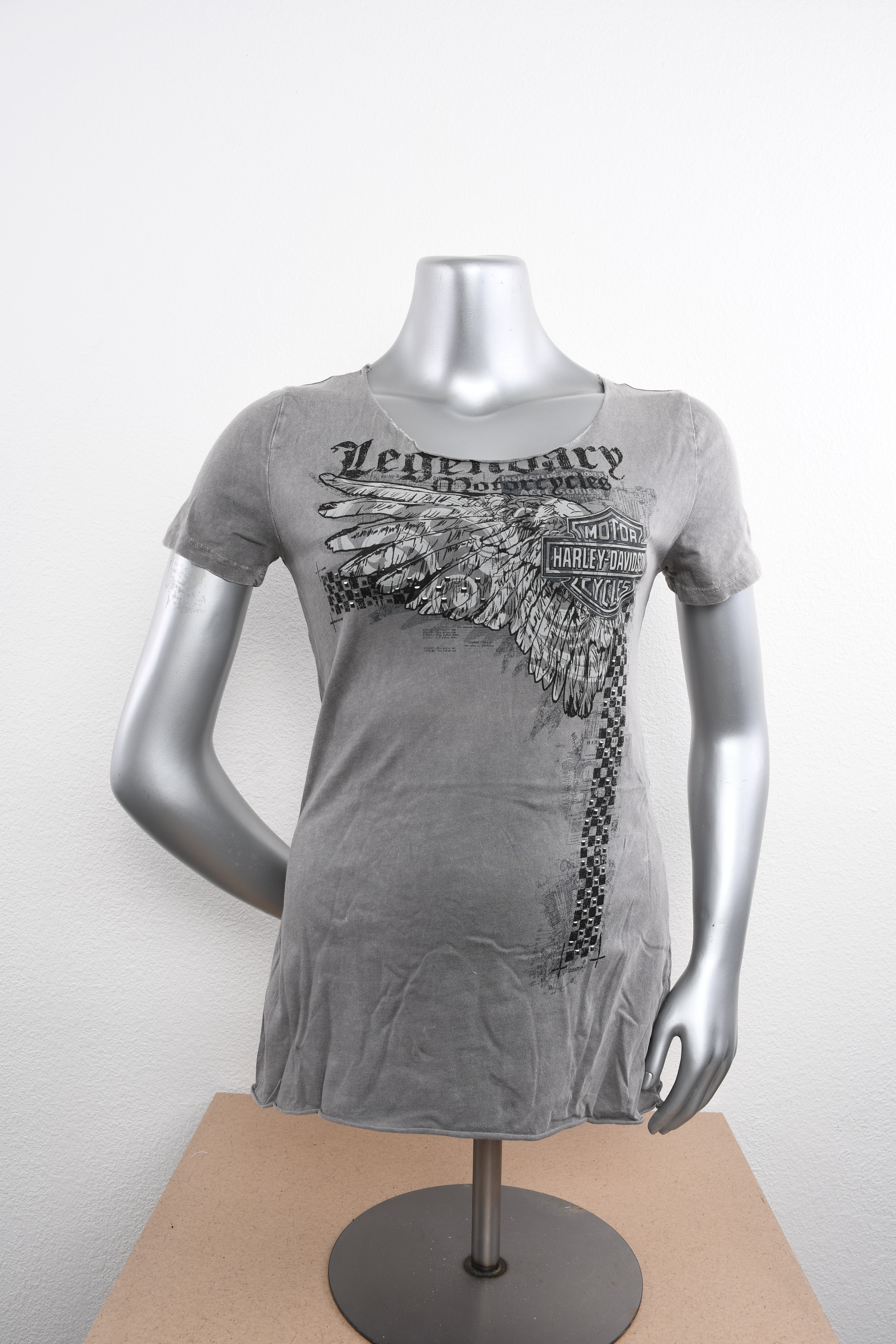 Licensed Product Womens Chance Winged Mineral Wash Grey Short Sleeve T-Shirt Main image