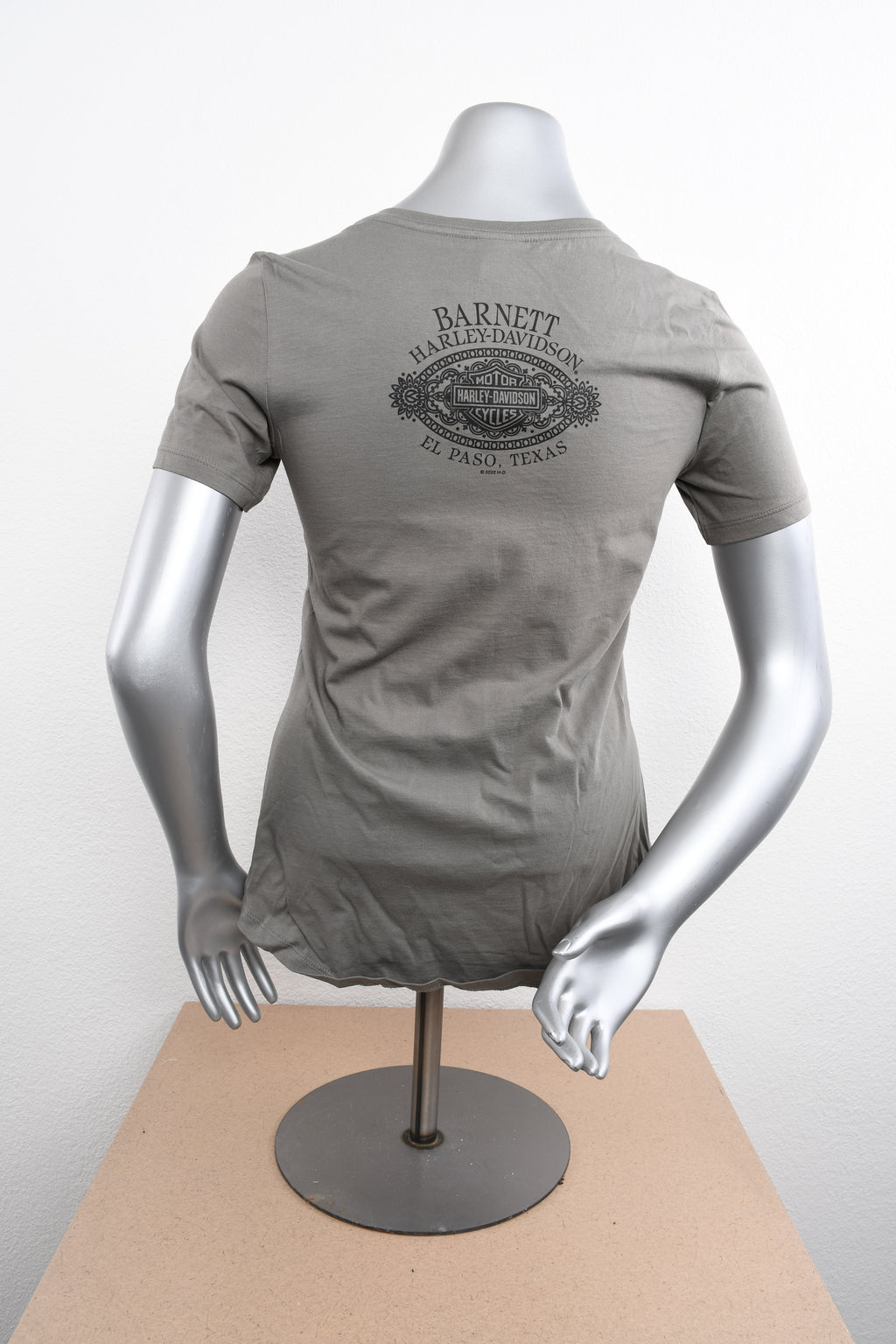 Licensed Product Womens Confident V-Neck Grey Short Sleeve T-Shirt