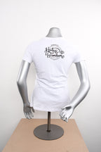 Licensed Product Womens Glaring Foil Print White Short Sleeve T-Shirt