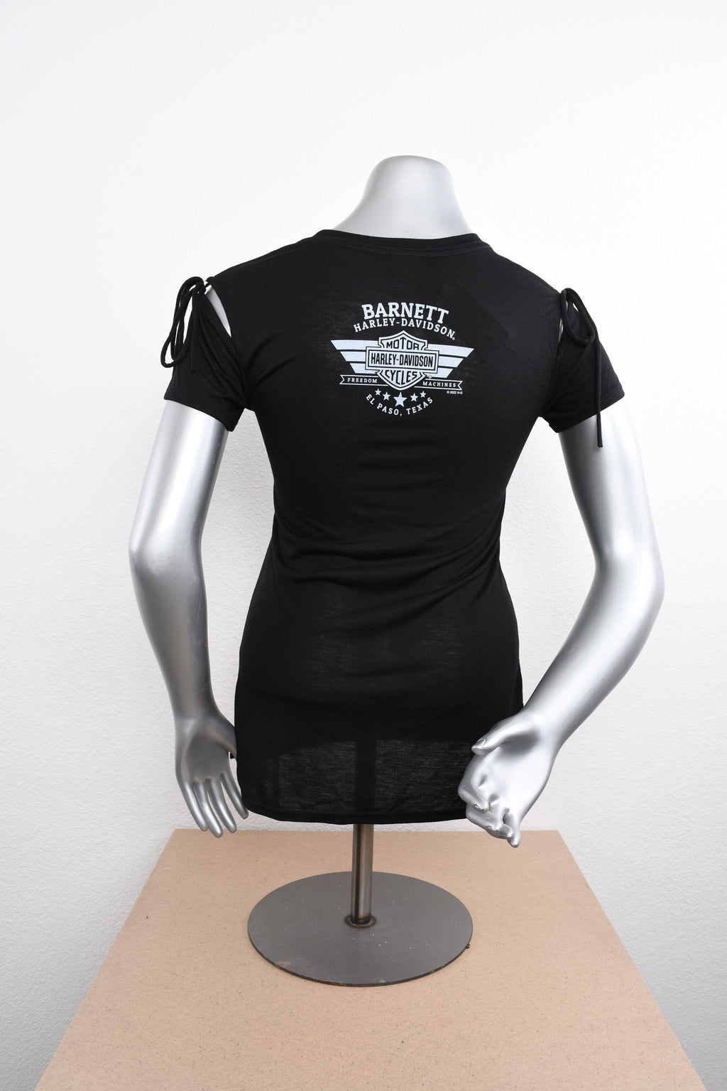 Licensed Product Womens Vintage Studded Black Short Sleeve T-Shirt