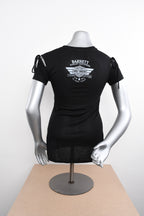 Licensed Product Womens Vintage Studded Black Short Sleeve T-Shirt