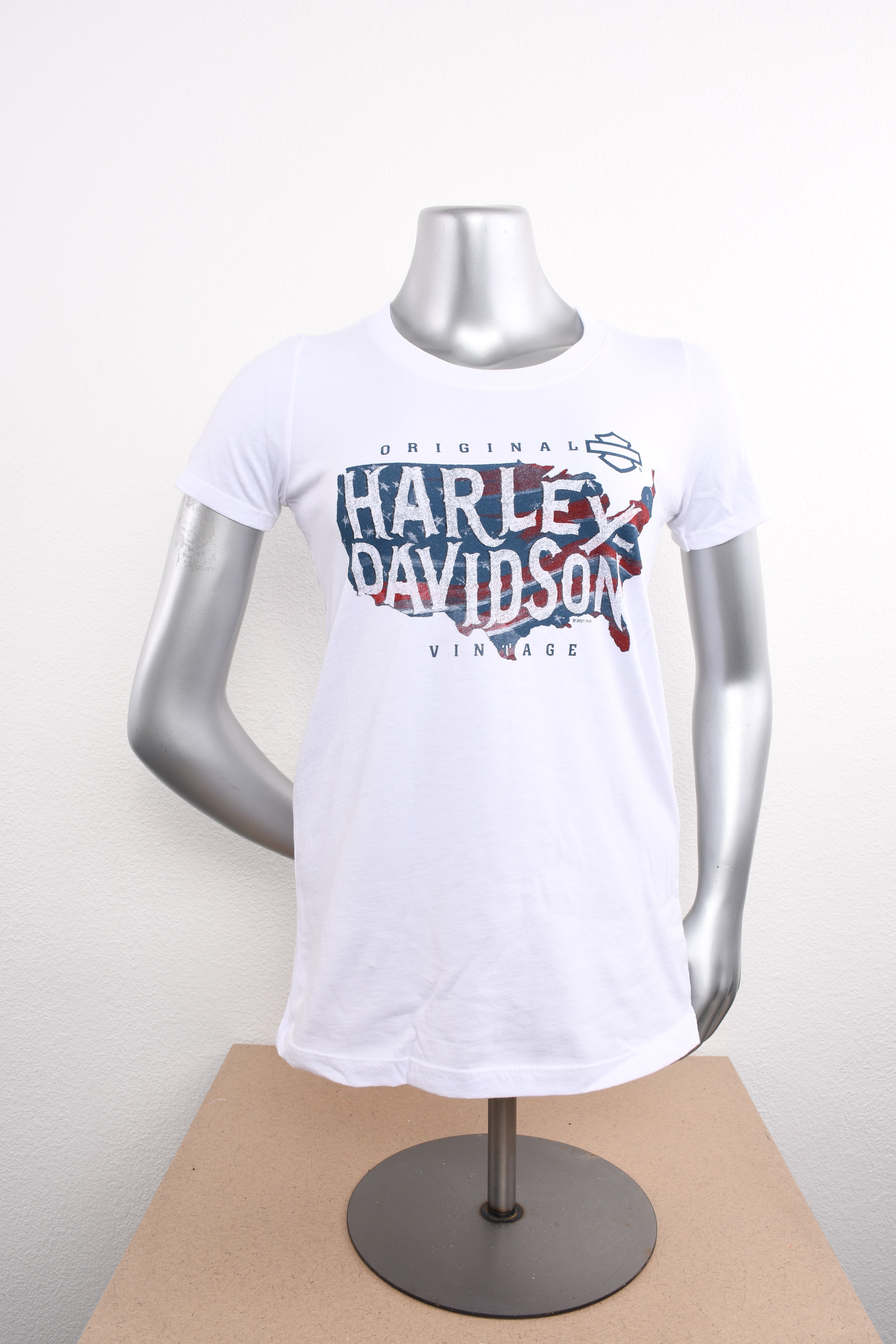 Licensed Product Womens Faded States White Short Sleeve T-Shirt