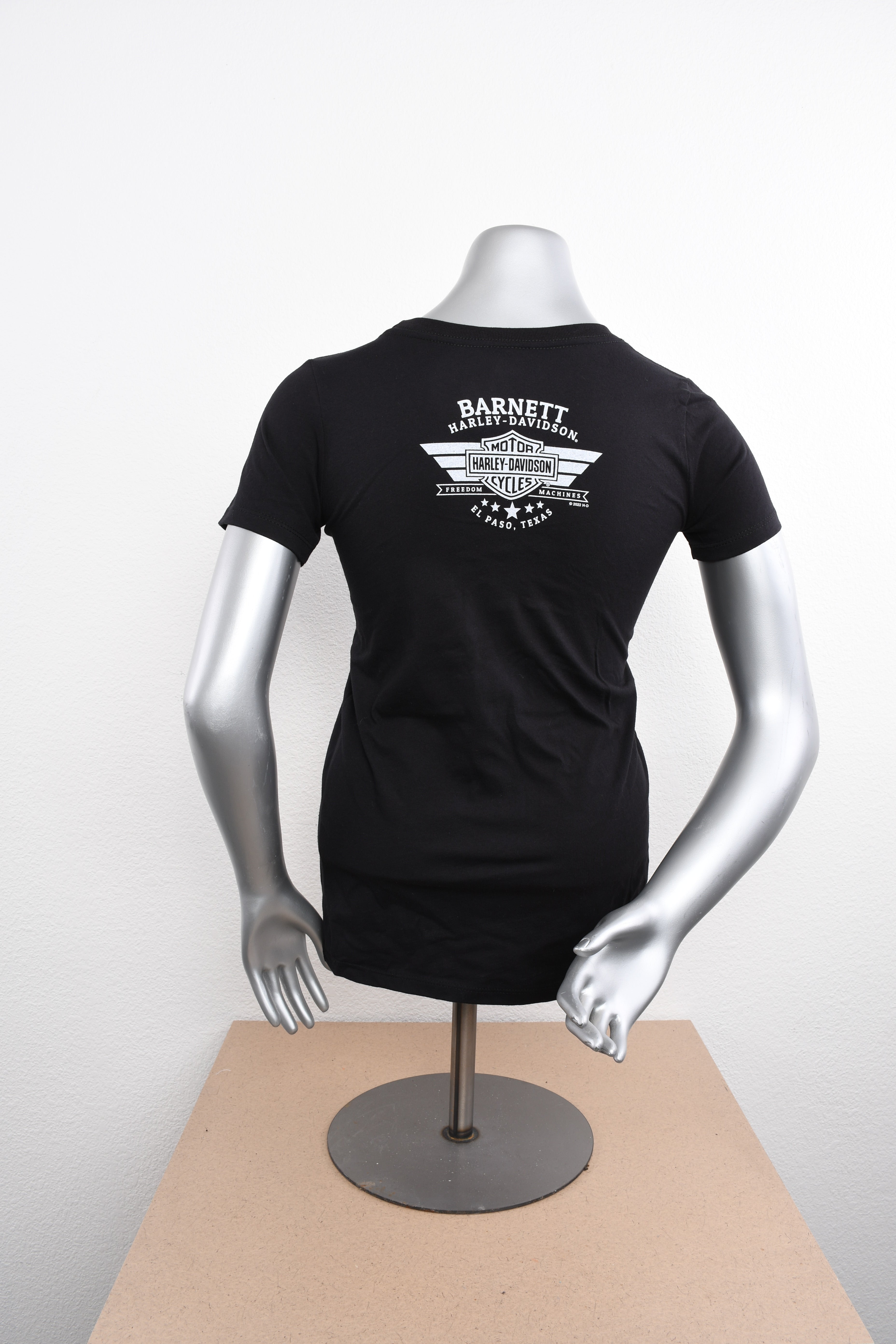 Licensed Product Womens Sparkler Flag V-Neck Black Short Sleeve T-Shirt